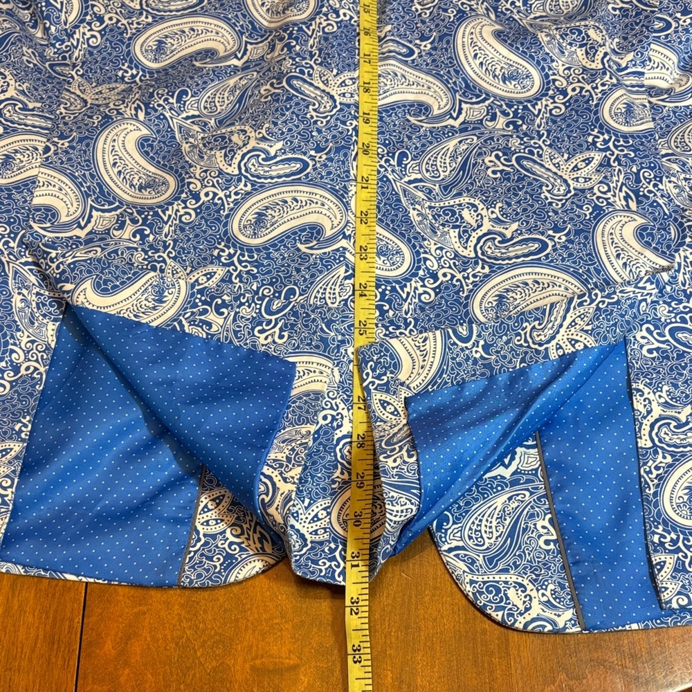 Madison Blue & White Paisley Modern Fit Sport Coat, 46L - Picture 8 of 9